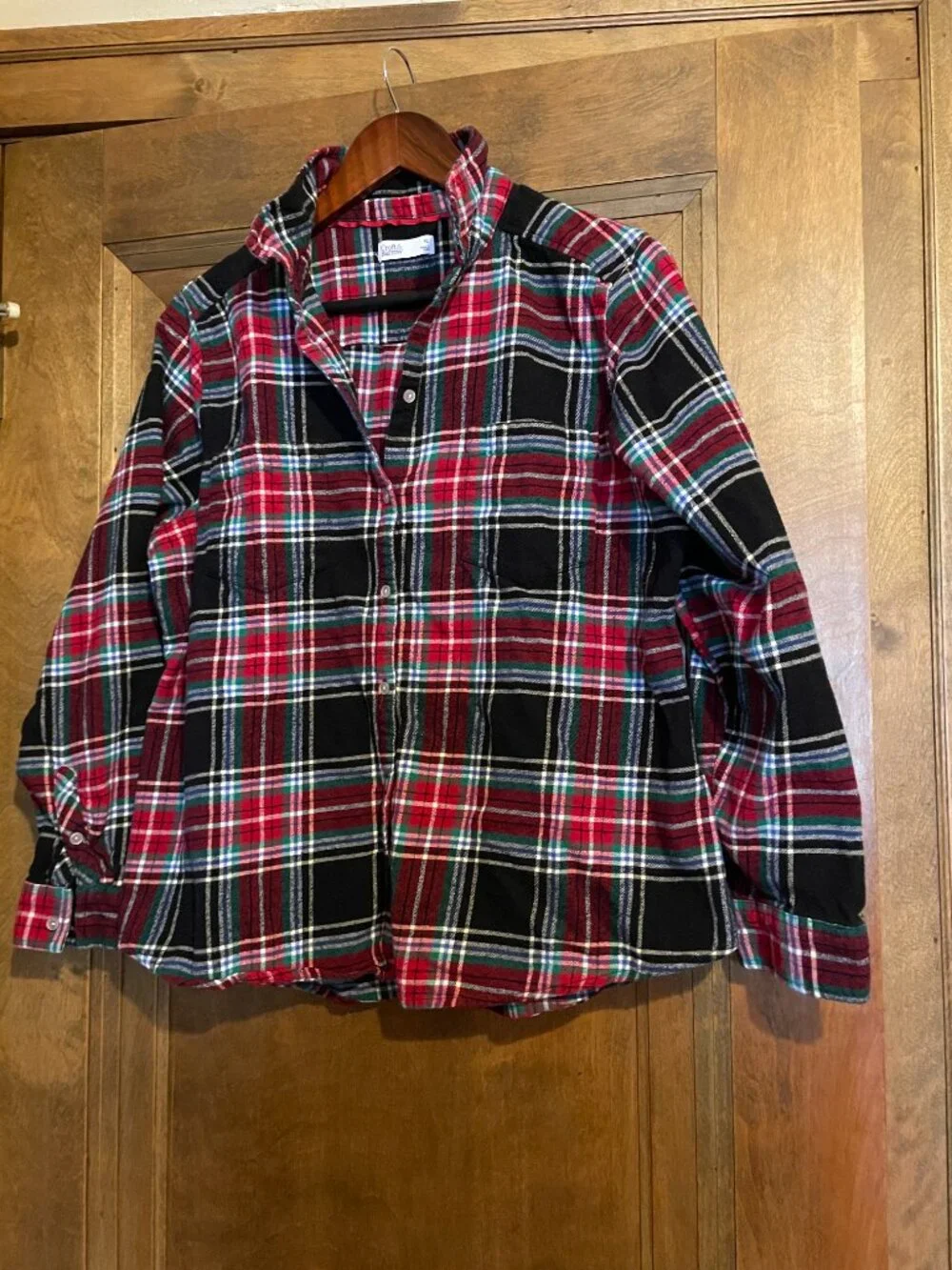 Croft and Barrow Plaid Flannel Shirt Button Down Women's XL (RUNS SMALLER) - Picture 5 of 11